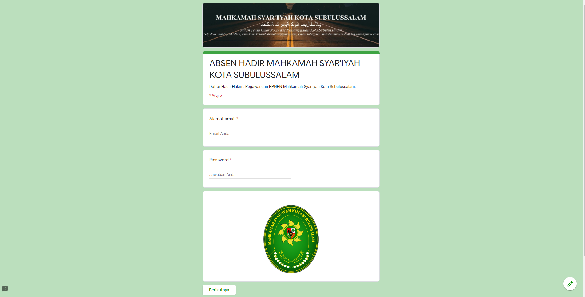 absen hadir